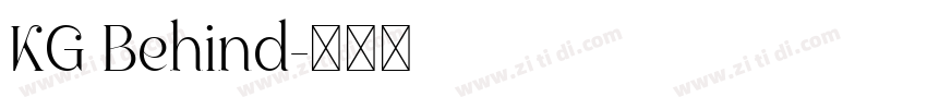 KG Behind字体转换